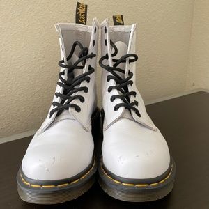 White Dr Martens 1460 Boot size 8
